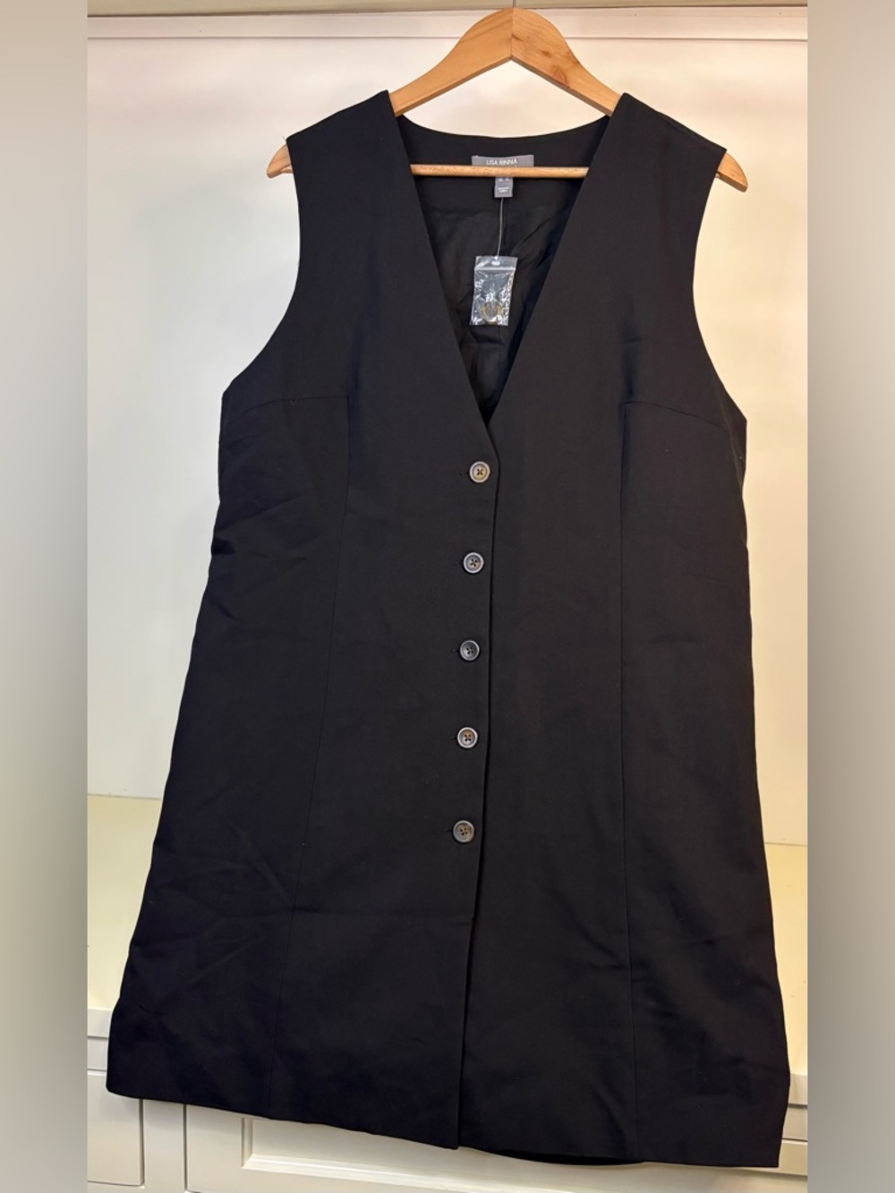 NWOT Classic Sleeveless Black vest Dress